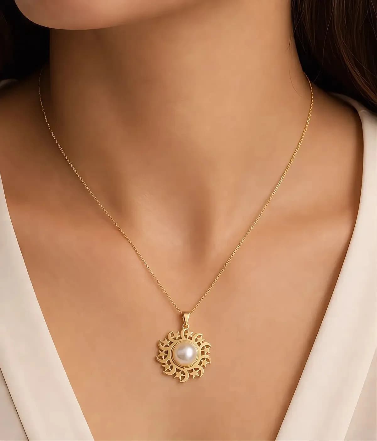 پلاک طلا مروارید مدل 3 — تصویر ۲