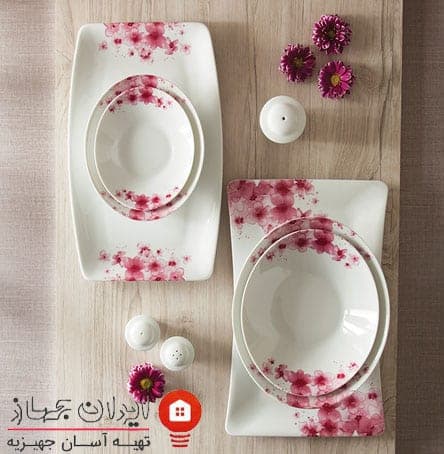 سرویس چینی 30 پارچه غذاخوری آزالیا پینک — تصویر ۳