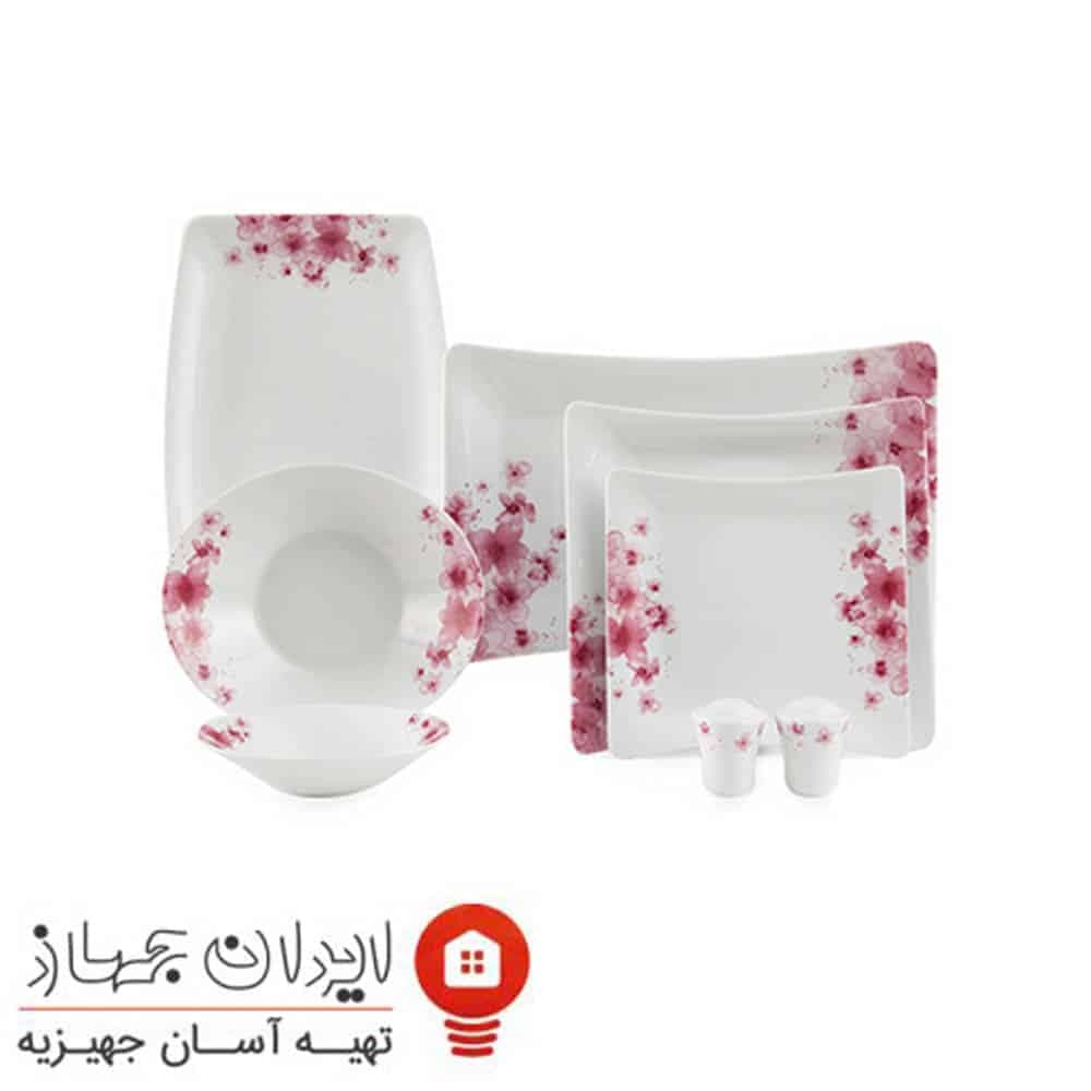 سرویس چینی 30 پارچه غذاخوری آزالیا پینک