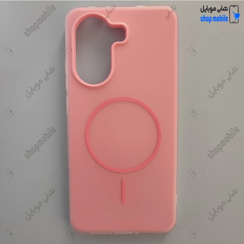 قاب گوشی شیائومی پوکو X7 پرو (کاور پاستیلی دو تیکه طرح مگ سیف رنگ گلبهی)