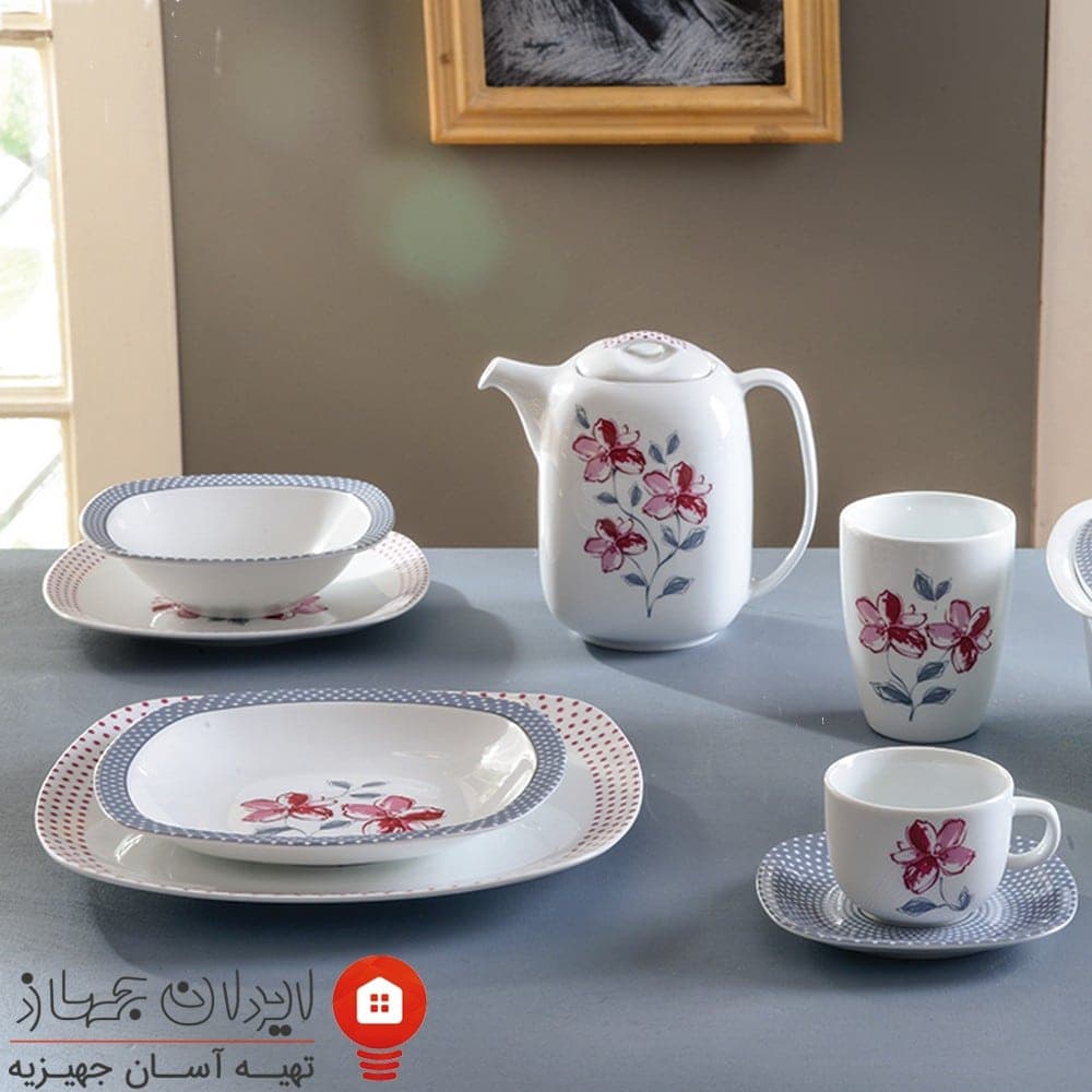 سرویس چینی والنسیا ارغوانی کواترو 98 پارچه 12 نفره — تصویر ۴