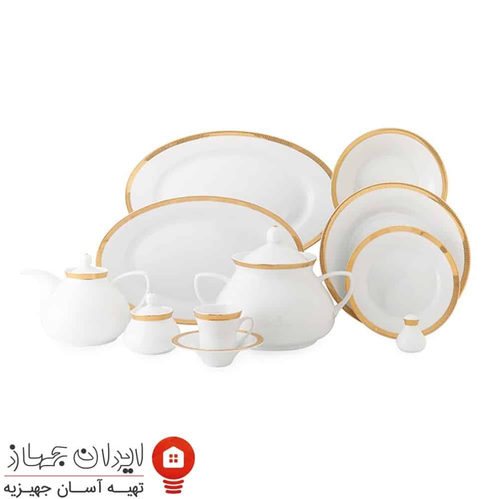 سرویس چینی سه اسلیمی شهرزاد 108 پارچه 12 نفره