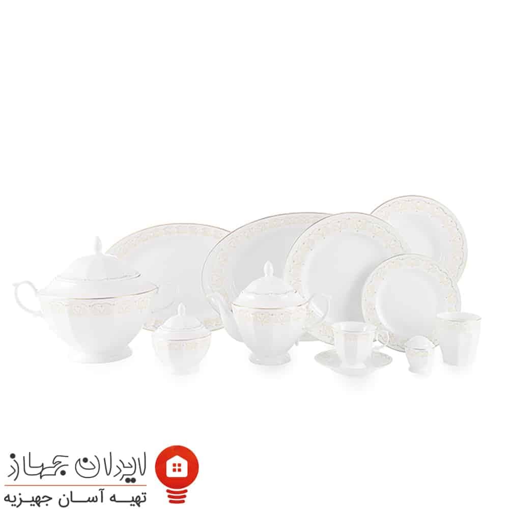 سرویس چینی هیلدا نئوکلاسیک 103 پارچه 12 نفره