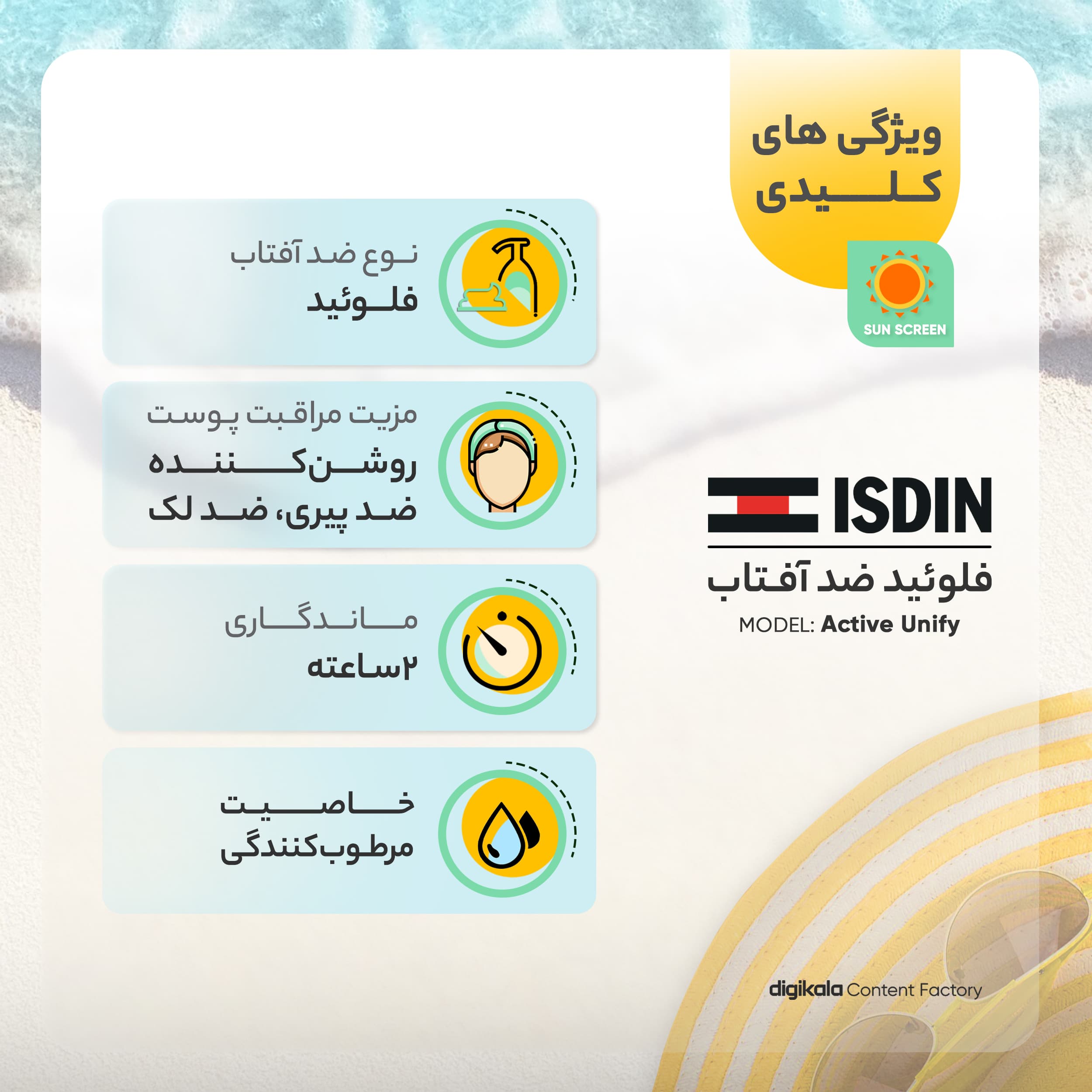 ضد آفتاب اکتیو یونیفای ایزدین رنگی ISDIN Active Unify Color — تصویر ۷