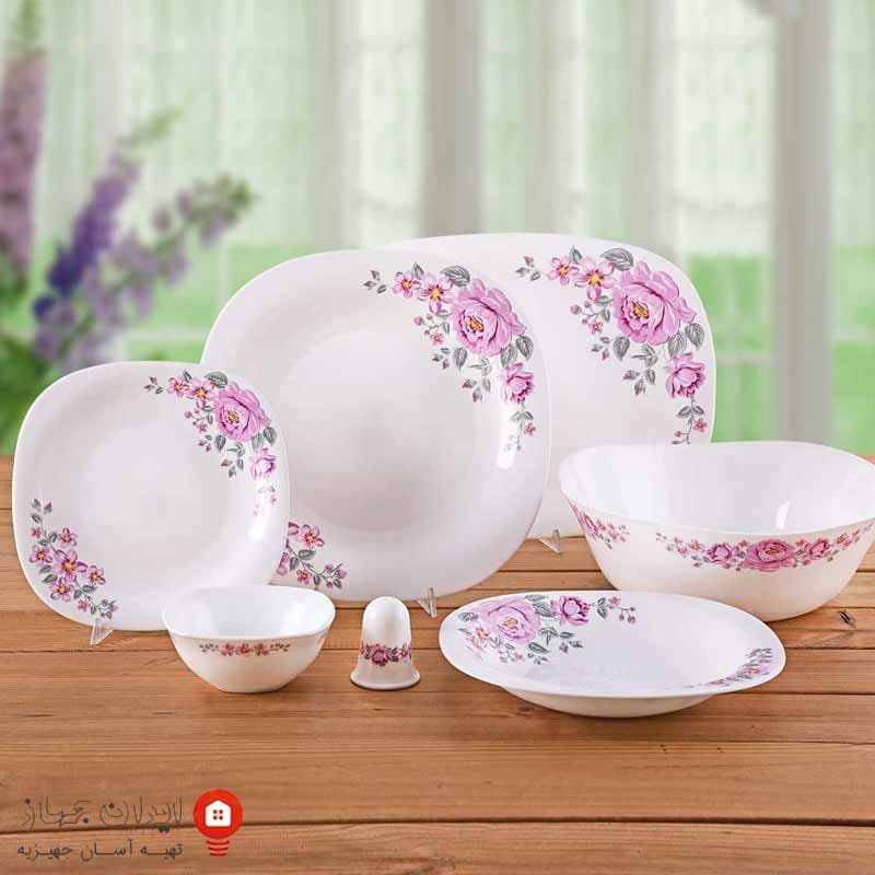 سرویس غذاخوری اپال Selin 819P پارس اوپال ۲۸ پارچه