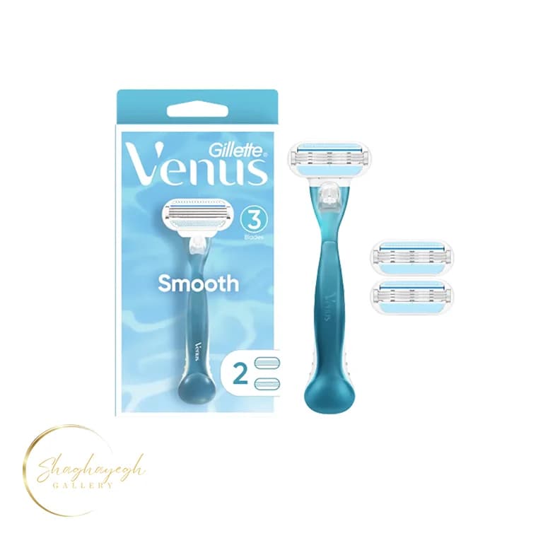 تیغ اصلاح ساده و نرم بانوان ژیلت ونوس Smooth بسته ۳ عددی Gillette Venus Smooth Razor 3 Pack