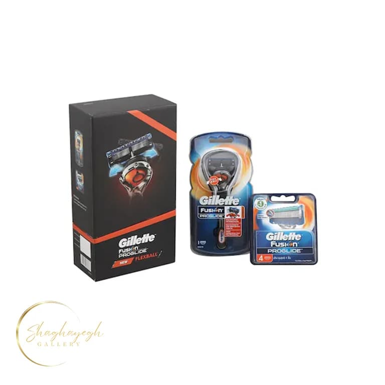 ست خودتراش و یدک اصلاح صورت ژیلت فیوژن 5 پروگلاید فلکس بال Gillette Fusion5 ProGlide FlexBall Razor Set