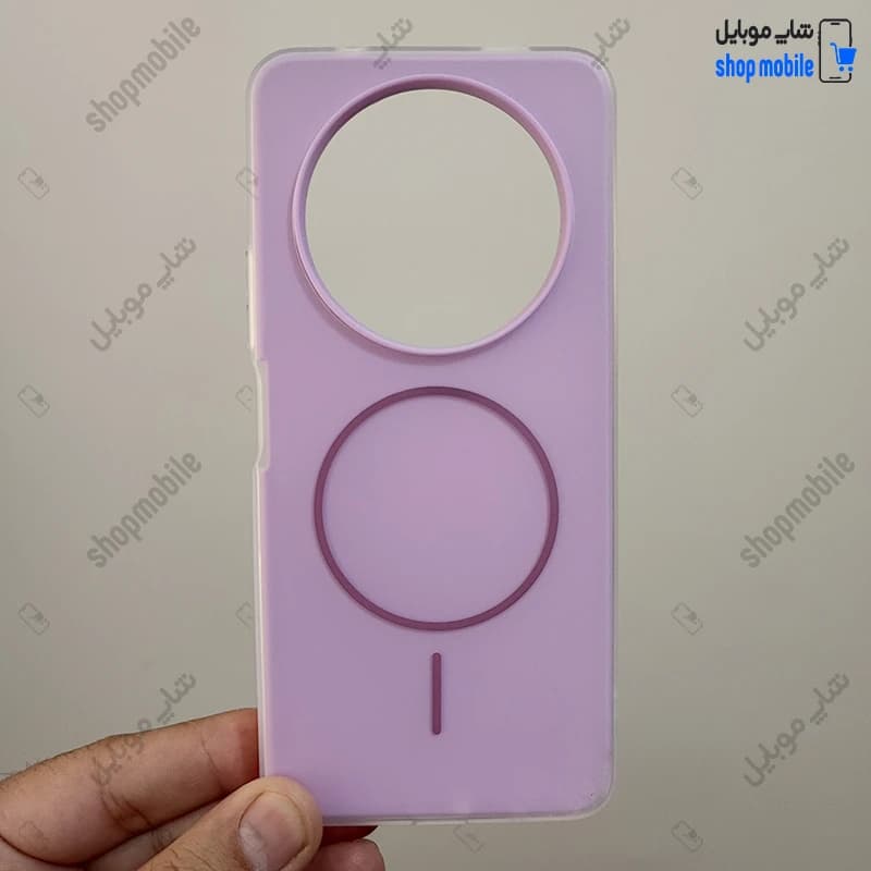 قاب گوشی شیائومی ردمی A3 (کاور پاستیلی دو تیکه طرح مگ سیف رنگ یاسی)