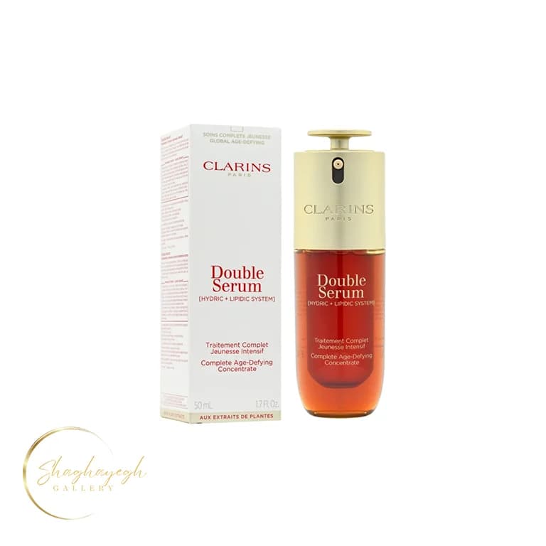 سرم ضدچروک و جوانساز دابل سرم کلارنس 50 ميل Clarins Double Serum Complete Age Defying Concentrate 50ml
