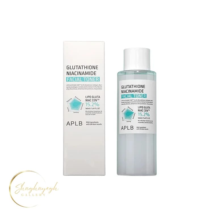 تونر روشن‌کننده و ابرآبرسان گلوتاتیون نیاسینامید APLB میل160 APLB Glutathione Niacinamide Facial Toner 160ml