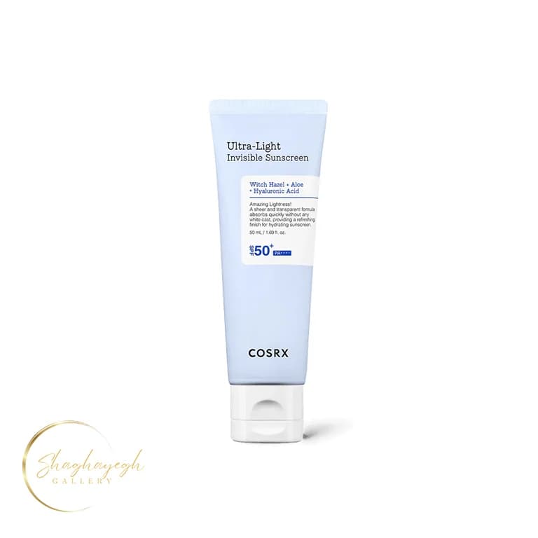ضدافتاب سبک و نامرئی مرطوب کنندهSPF50 کوزارکس 50میل COSRX Ultra Light Invisible Sunscreen SPF50 PA++++ 50ml