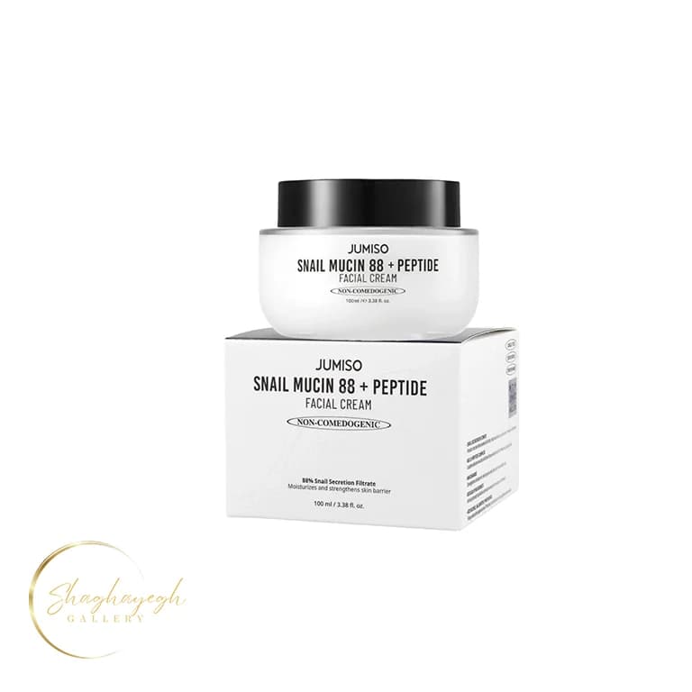 کرم صورت ابرسان و ترمیمکننده حلزون ۸۸ پپتید جومیسو ۱۰۰ میل Jumiso Snail Mucin 88 + Peptide Facial Cream 100ml