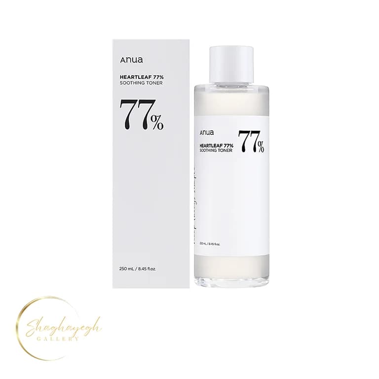 تونر آرامبخش هارتلیف ۷۷ درصد پوست حساس انوا ۲۵۰ میل Anua Heartleaf 77 Soothing Toner 250ml