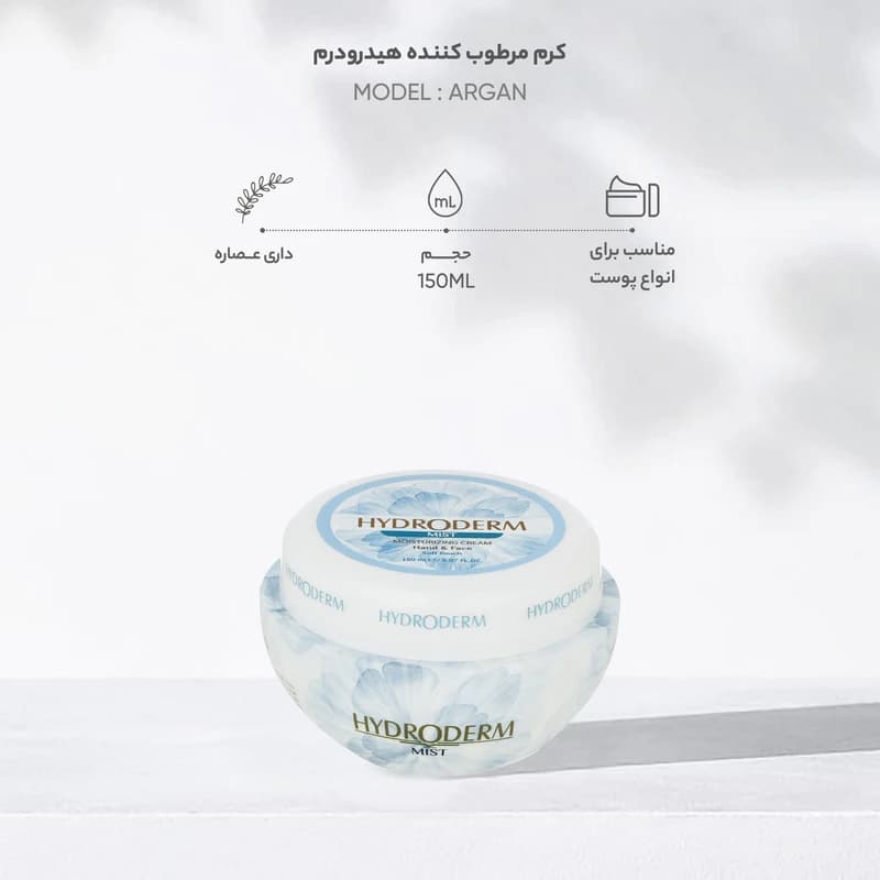 کرم مرطوب و نرم کننده دست و صورت هیدرودرم مدل MIST حجم 150 میل — تصویر ۴