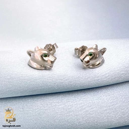 گوشواره نقره زنانه طرح پنتر مدل ESW E66 — تصویر ۷