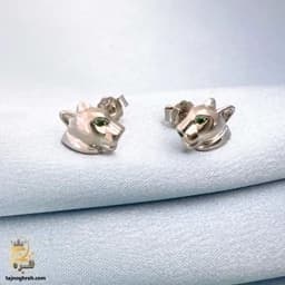گوشواره نقره زنانه طرح پنتر مدل ESW E66 — تصویر ۸