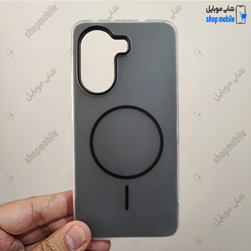 قاب گوشی شیائومی پوکو X7 پرو (کاور پاستیلی دو تیکه طرح مگ سیف رنگ طوسی)