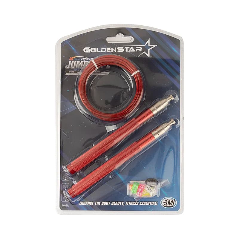 طناب سرعتی بدنسازی کراس فیت گلدن استار GS-0808 — تصویر ۵