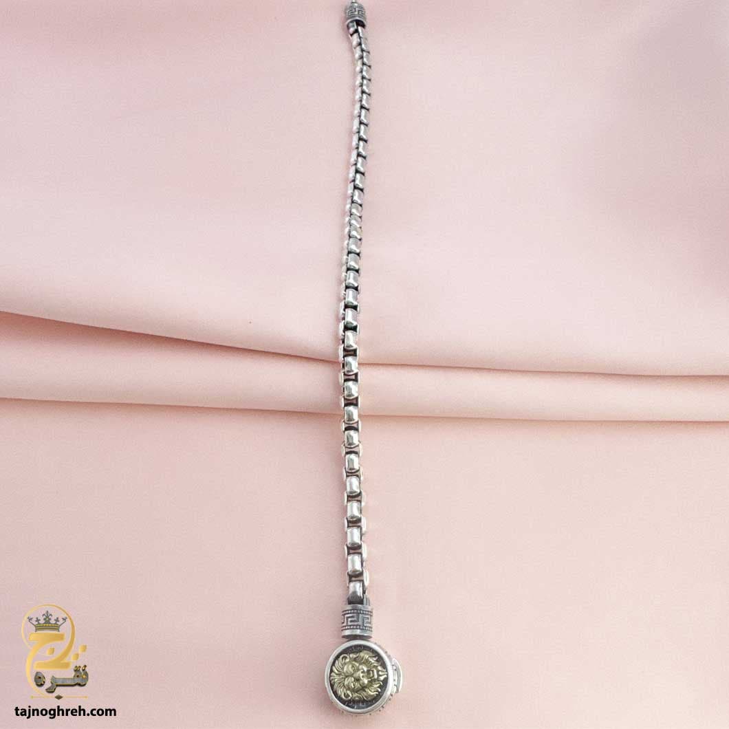 دستبند نقره مردانه خاص طرح شیر مدل BSM B67 — تصویر ۵