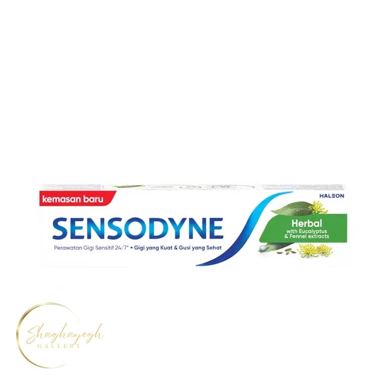 خمیردندان سنسوداین گیاهی ۱۰۰ گرم Sensodyne Herbal with Eucalyptus & Fennel Extracts