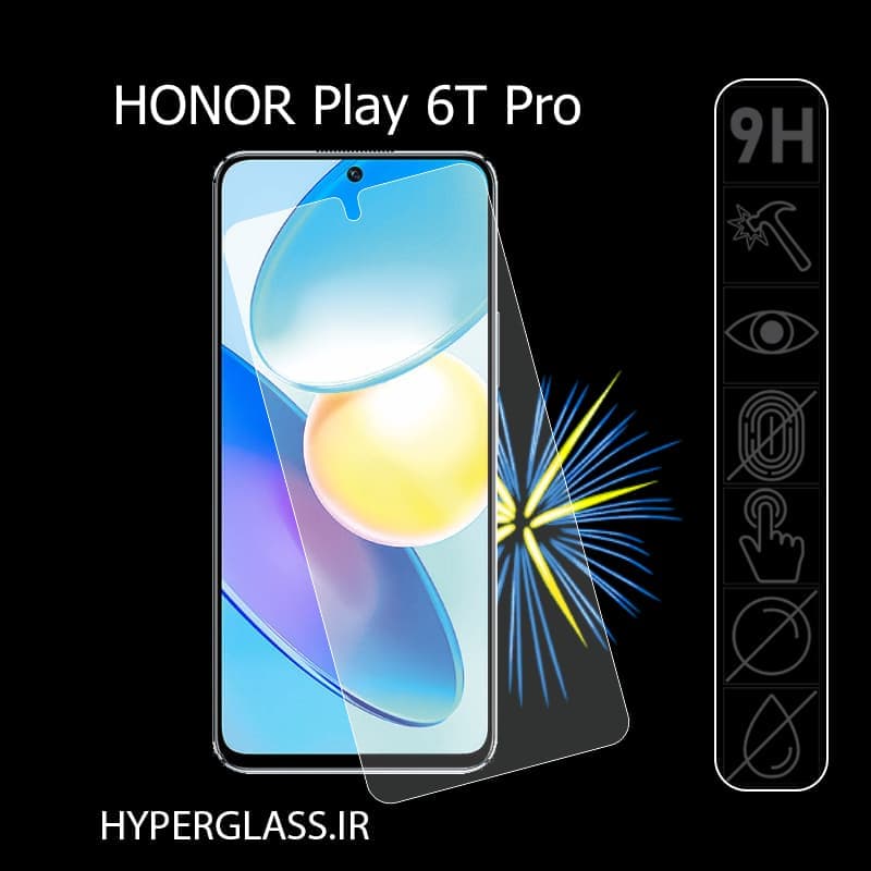 گلس محافظ صفحه نمایش نانو بلک اورجینال گلس گوشی آنر Honor Play6T Pro — تصویر ۲