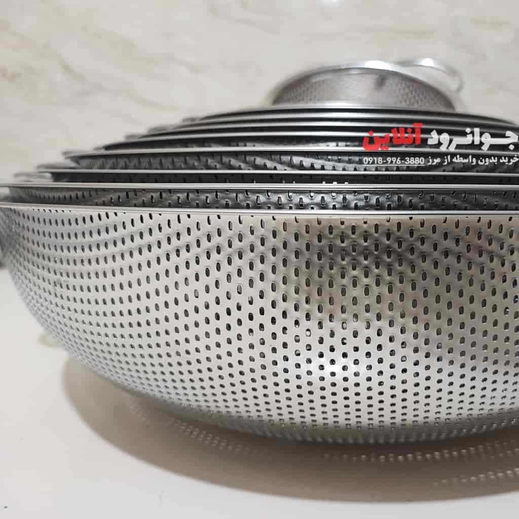 سرویس آبکش استیل پانچ 10 پارچه رایموند Raymond10 — تصویر ۳