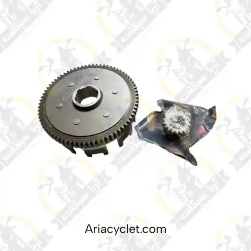دیسک کلاچ کامل با دنده مقابل هوندا 200 راپیدو
