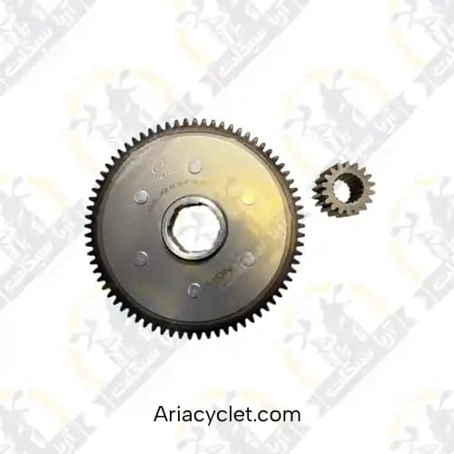 دیسک کلاچ کامل با دنده مقابل هوندا 125 لیون — تصویر ۲