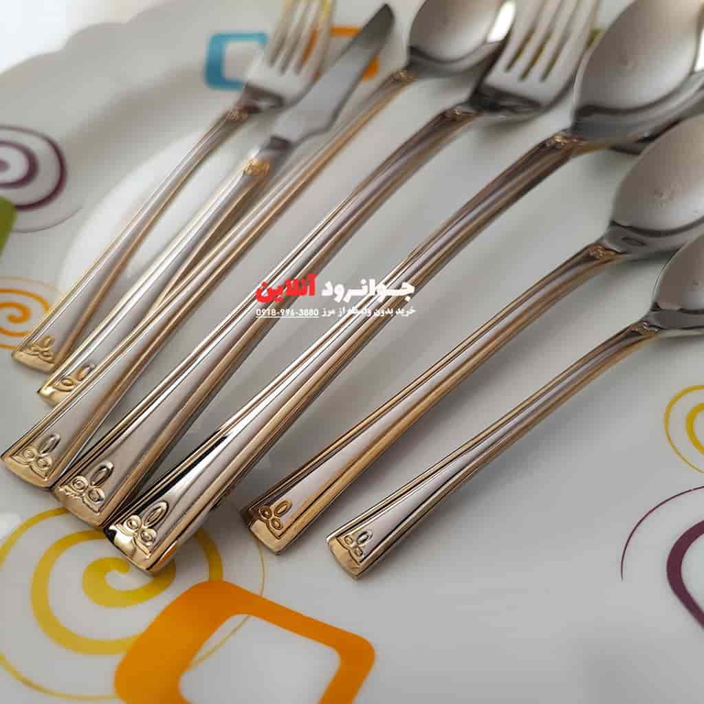 قاشق چنگال یونیک طرح الیزابت 120 پارچه 24 نفره اروپایی Unique EL120 — تصویر ۳