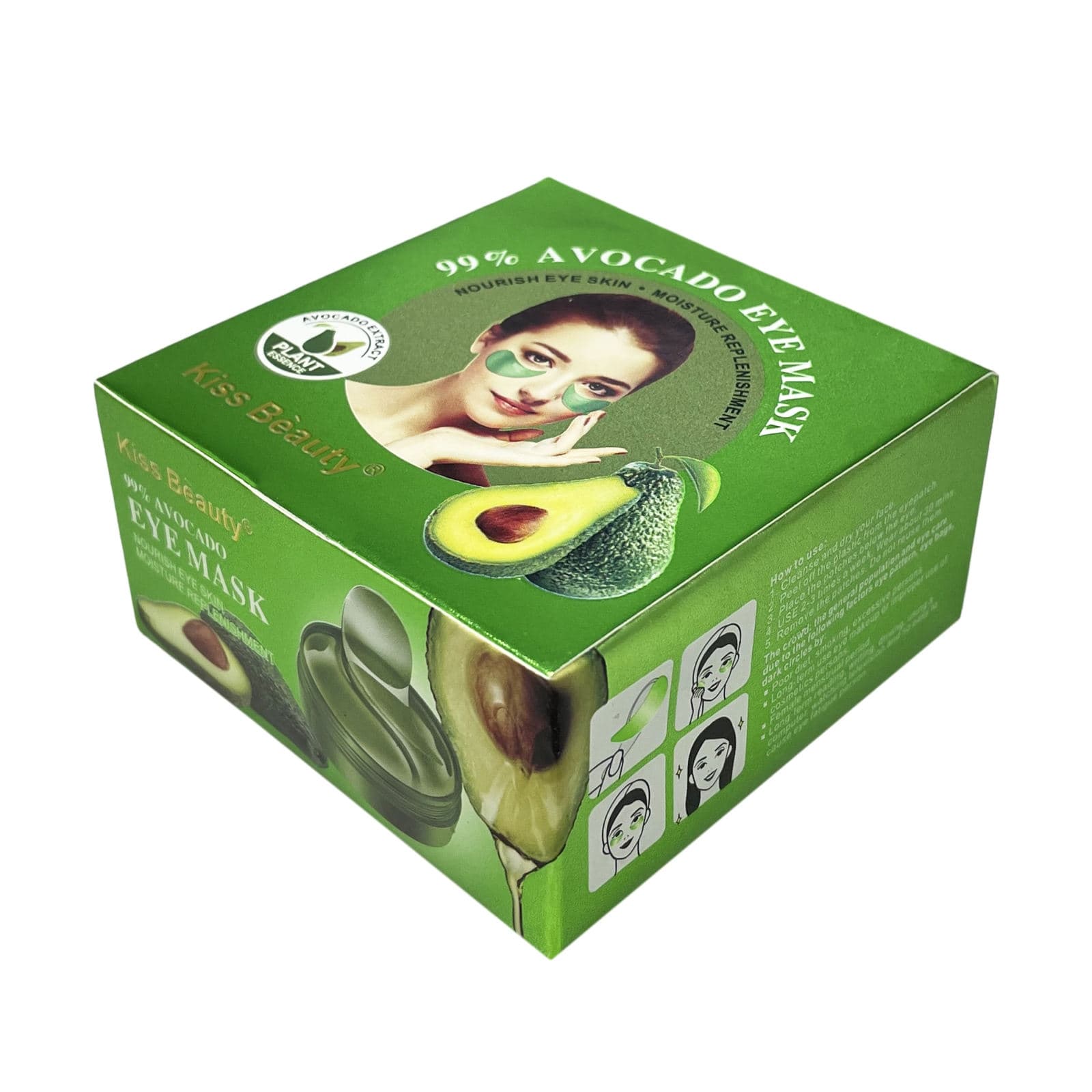 ماسک زیر چشم آوواکادو ۶۰ عددی کیس بیوتی KISS BEAUTY — تصویر ۲