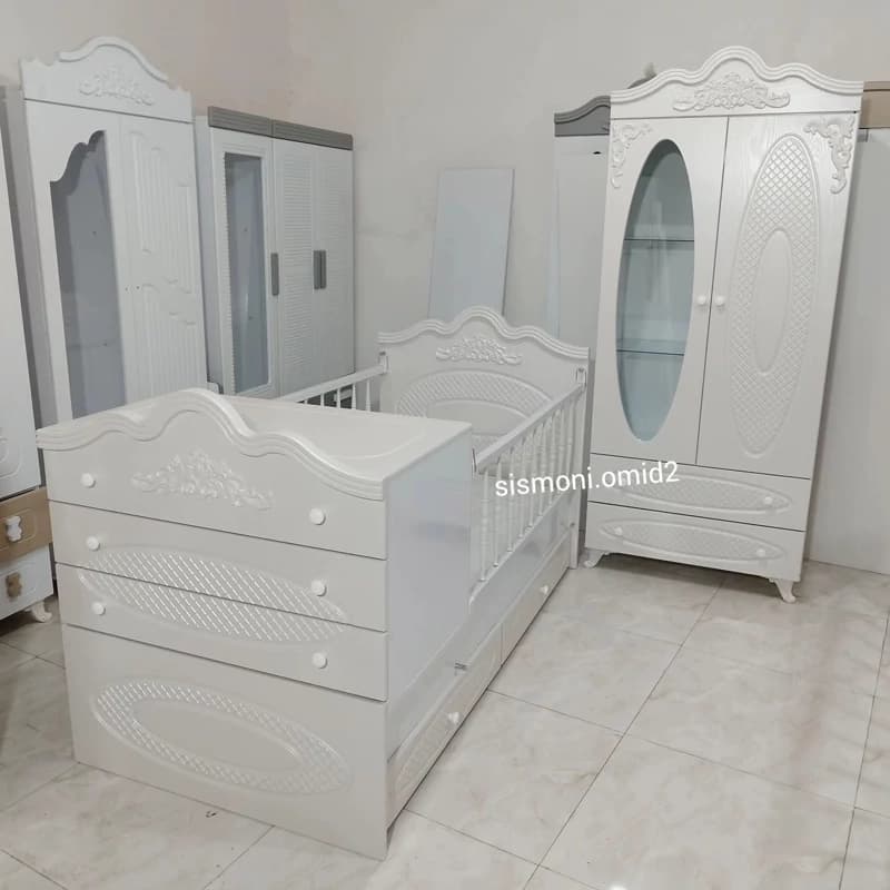 سیسمونی تخت و کمد نوزاد ویترین بوفه سرویس خواب کودک اتاق کودک و بچه پس کرایه