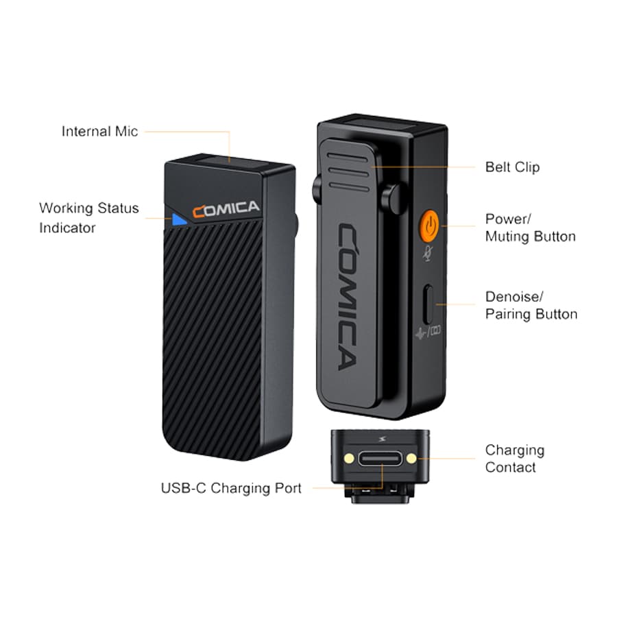 میکروفون بی سیم کامیکا Comica Microphone Vimo C2 — تصویر ۵