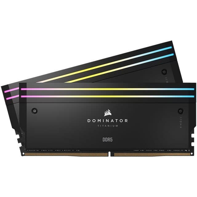 رم دسکتاپ کورسیر دو کاناله Corsair DOMINATOR TITANIUM RGB DDR5 64GB 6000MHZ