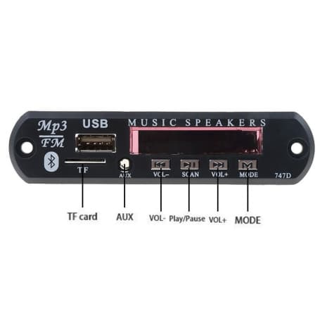 پخش کننده MP3 PLAYER پنلی بلوتوثی 12V اکولایزردار مدل V20 — تصویر ۱۲