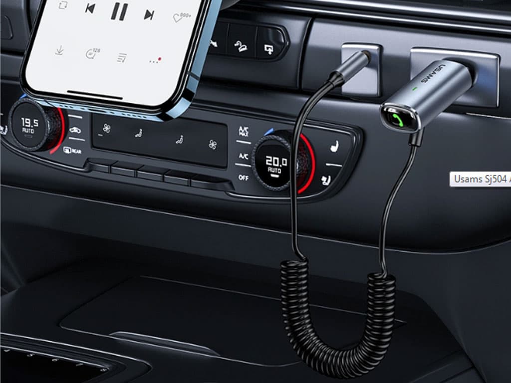 گیرنده صوتی بلوتوثی داخل خودرو یوسمز Usams US-SJ504 USB Car Audio Receiver — تصویر ۲
