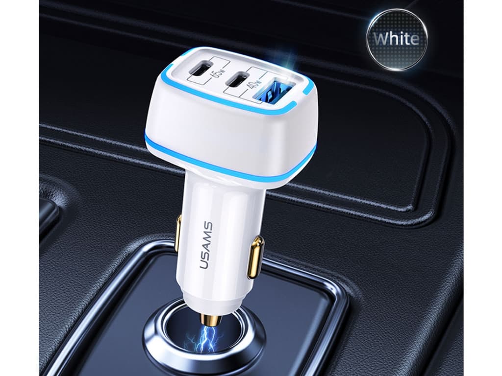 شارژر فندکی فست شارژ یوسمز USAMS C24 105W 3 Ports Car Charger Quick Charge US-CC141 — تصویر ۷