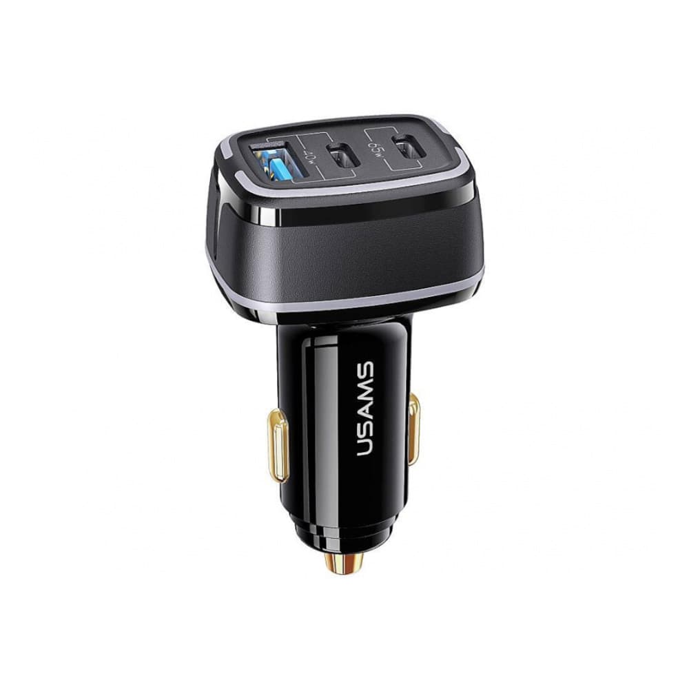 شارژر فندکی فست شارژ یوسمز USAMS C24 105W 3 Ports Car Charger Quick Charge US-CC141