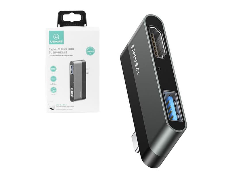هاب 2 پورت تایپ سی یوسمز Usams US-SJ462 Type-C mini HUB — تصویر ۲