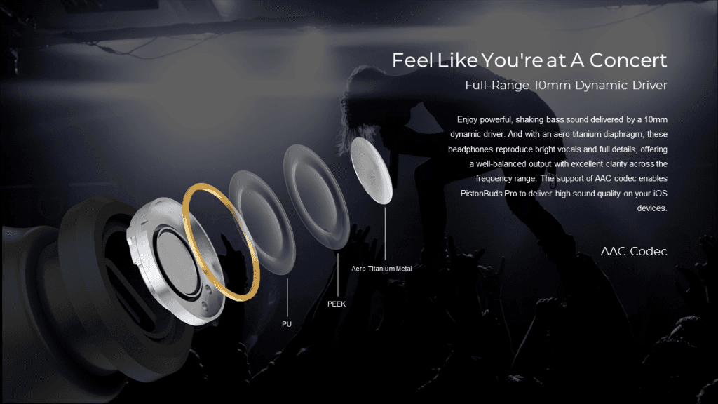 هدفون بی سیم وان مور مدل ۱More PistonBuds Pro EC302 — تصویر ۵