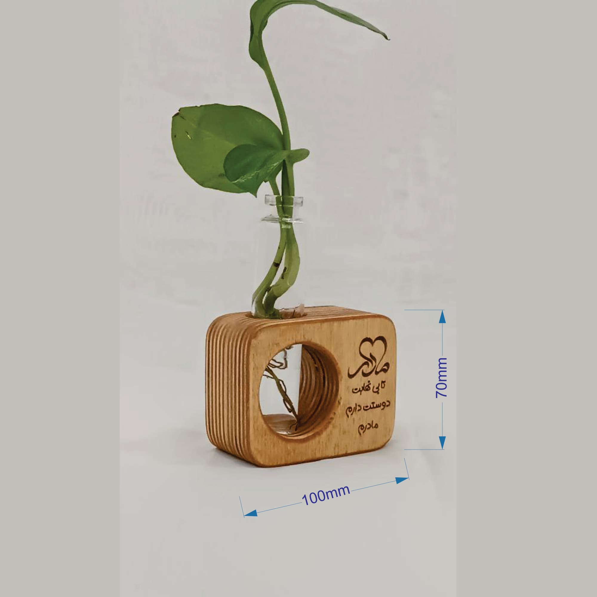 استند گل رومیزی چوبی طرح مادر سایز بزرگ — تصویر ۵