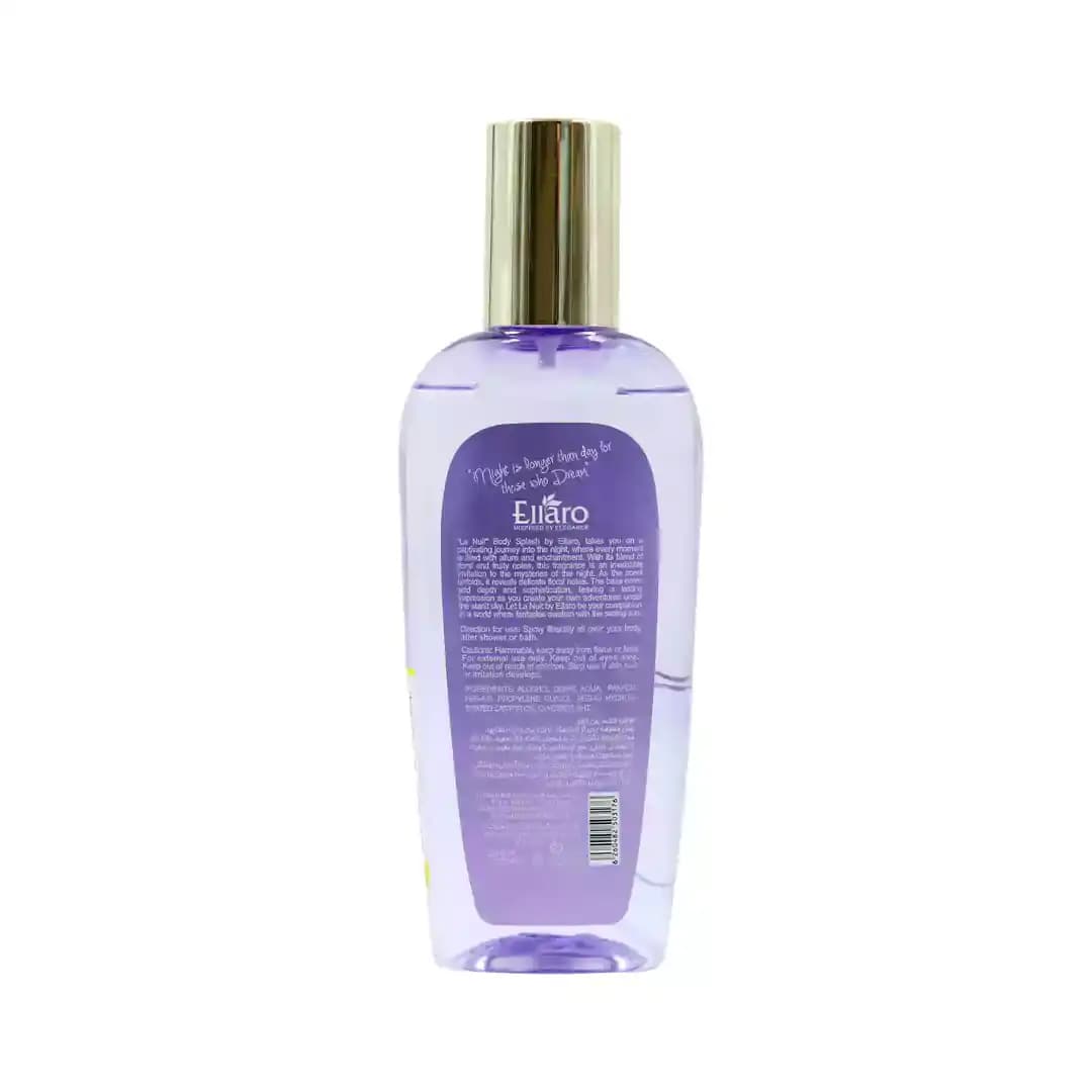 بادی اسپلش زنانه الارو مدل نویی حجم 250 میلی لیتر/Ellaro La Nuit Body Splash 250 ml — تصویر ۲