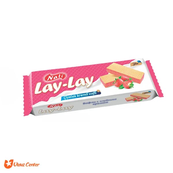 ویفر ناتی لای لای با کرم توت فرنگی وزن 300 گرم
