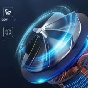 جارو فندکی خودرو LT-105 | جاروبرقی ماشین ۱۲ ولت با فیلتر قابل شست‌وشو — تصویر ۵