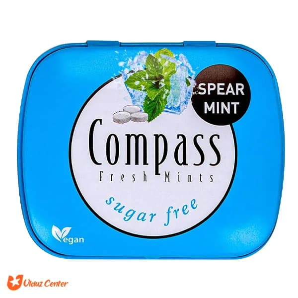 خوشبو کننده دهان Compass بدون شکر با طعم نعناع تند 14 گرم