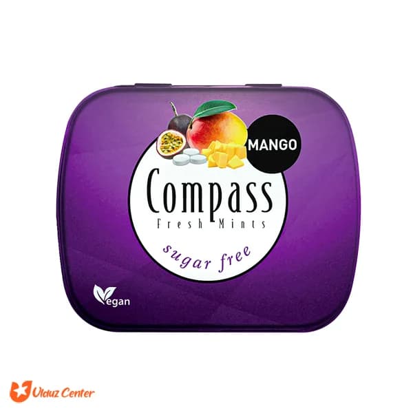 خوشبو کننده دهان Compass بدون شکر با طعم انبه 14 گرم