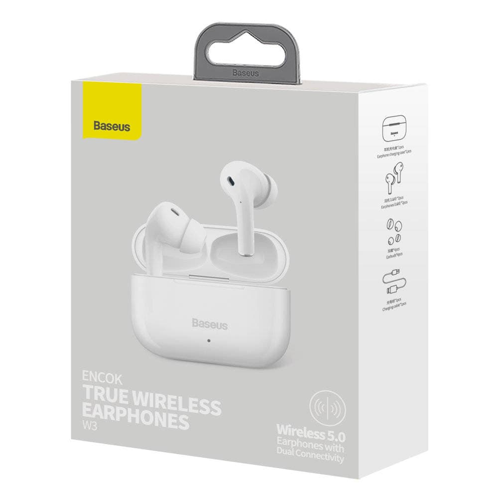 هندزفری بلوتوث دوگوش بیسوس Baseus W3 Encok Hi-Fi True Wireless Earphones NGW3-02 — تصویر ۶