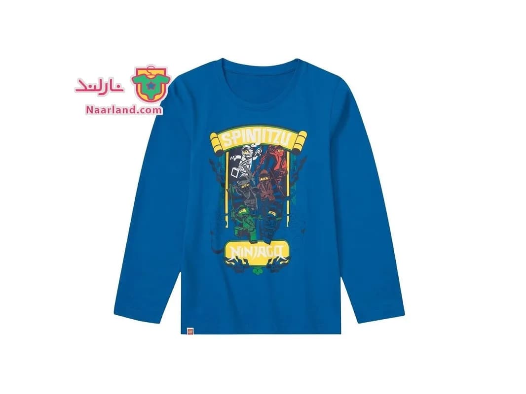 بلوز نخی آستین بلند LEGO آبی طرح Ninjago