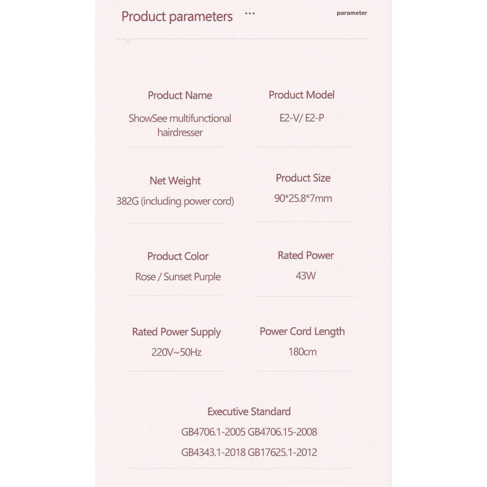 اتو صاف کننده و فر کننده مو شیائومی شوسی Xiaomi ShowSee E2 Professional Hair Straightener and Curler E2 — تصویر ۲