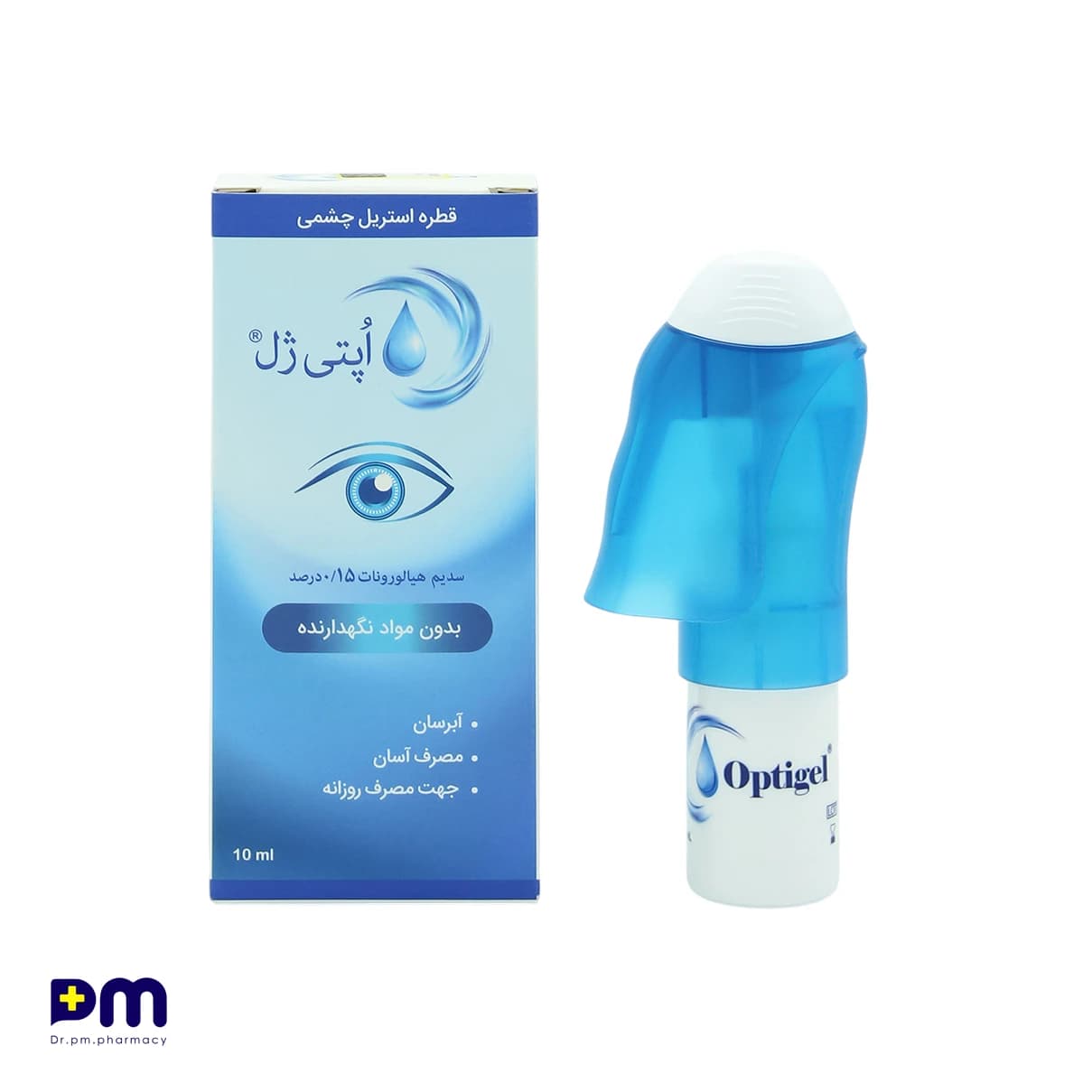 قطره استریل چشمی اپتی ژل ۰.۱۵٪ نیکان طب کیمیا ۱۰ میلی‌لیتر