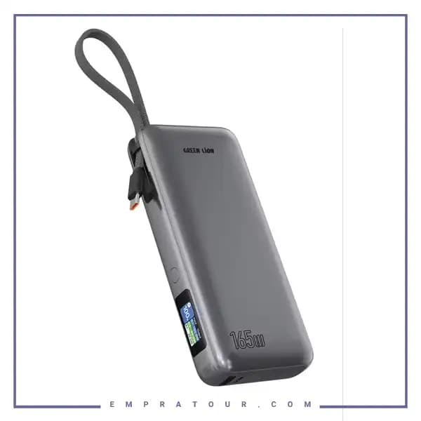 پاروبانک 165 وات 20000 با کابل تایپ سی گرین لاین GNTRX20P165GY